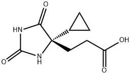 (S)-3-(4-环丙基-2,5-二氧杂咪唑啉-4-基)丙酸 结构式