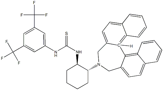 N-[3,5-双(三氟甲基)苯基]-N'-[(1R,2R)-2-[(11BS)-3,5-二氢-4H-联萘并[2,1-C:1',2'-E]氮杂卓-4-基]环己基]硫脲 结构式