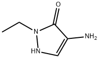 4-氨基-2-乙基-1,2-二氢-3H-吡唑-3-酮 结构式