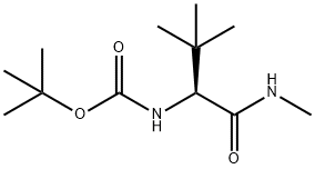 (S)-叔-丁基 (3,3-二甲基-1-(甲基氨基)-1-氧亚基丁烷-2-基)氨基甲酯 结构式