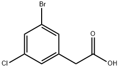 2-(3-溴-5-氯苯基)乙酸 结构式