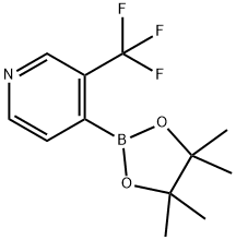 4-(4,4,5,5-四甲基-1,3,2-二氧硼杂环戊烷-2-基)-3-(三氟甲基)吡啶 结构式