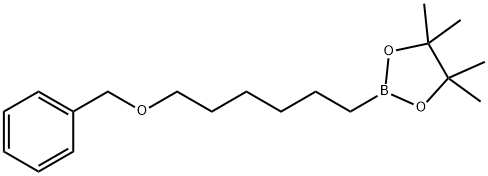 2-(6-(苄氧基)己基)-4,4,5,5-四甲基-1,3,2-二氧硼烷 结构式