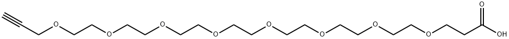 丙炔基-七聚乙二醇-羧酸 结构式