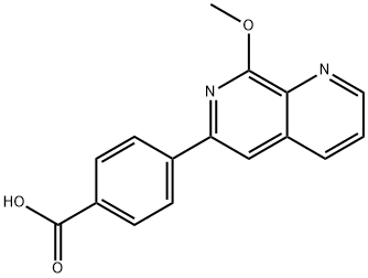 Benzoic acid, 4-(8-methoxy-1,7-naphthyridin-6-yl)- 结构式