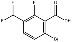 Benzoic acid, 6-bromo-3-(difluoromethyl)-2-fluoro- 结构式
