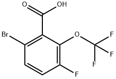 6-溴-3-氟-2-(三氟甲氧基)苯甲酸 结构式