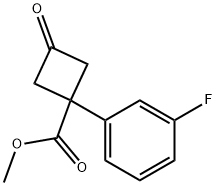 Cyclobutanecarboxylic acid, 1-(3-fluorophenyl)-3-oxo-, methyl ester 结构式