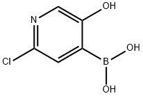 (2-氯-5-羟基吡啶-4-基)硼酸 结构式