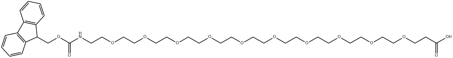 FMOC酰胺-十聚乙二醇-丙酸 结构式