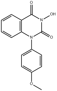 3-羟基-1-(4-甲氧基苯基)喹唑啉-2,4(1H,3H)-二酮 结构式