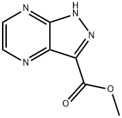 1H-Pyrazolo[3,4-b]pyrazine-3-carboxylic acid, methyl ester 结构式