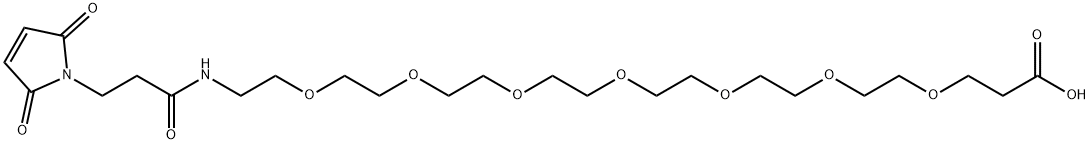 马来酰亚胺-七聚乙二醇-羧酸 结构式