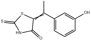 5-(m-Hydroxy-α-methylbenzylidene)-2-thioxothiazolidin-4-one 结构式