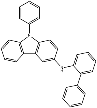 N-(2-联苯基)-9-苯基咔唑-3-胺 结构式