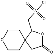 2,8-Dioxaspiro[4.5]decane-1-methanesulfonyl chloride, 3-oxo- 结构式