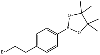 1,3,2-Dioxaborolane, 2-[4-(2-bromoethyl)phenyl]-4,4,5,5-tetramethyl- 结构式