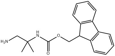 2-N-Fmoc-2-methylpropane-1,2-diamine HCl 结构式