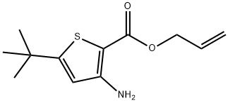 2-Thiophenecarboxylic acid, 3-amino-5-(1,1-dimethylethyl)-, 2-propen-1-yl ester 结构式