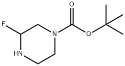 3-氟哌嗪-1-甲酸叔丁酯 结构式