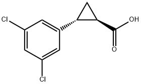 Cyclopropanecarboxylic acid, 2-(3,5-dichlorophenyl)-, (1R,2R)- 结构式