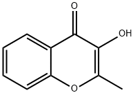 3-hydroxy-2-methyl-4H-chromen-4-one 结构式