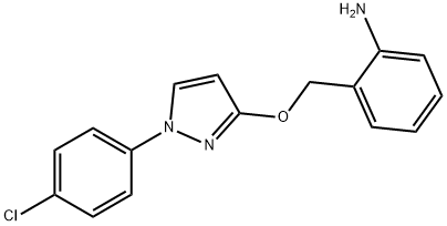 (Benzenamine, 2-[[[1-(4-chlorophenyl)-1H-pyrazol-3-yl]oxy]methyl]- 结构式