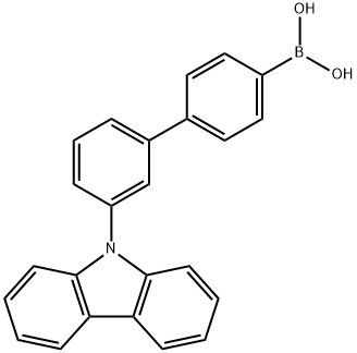 Boronic acid, B-[3'-(9H-carbazol-9-yl)[1,1'-biphenyl]-4-yl]- 结构式