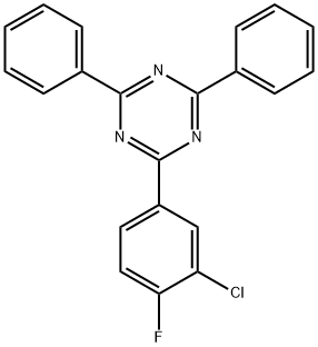 2-(3-CHLORO-4-FLUOROPHENYL)-4,6-DIPHENYL-1,3,5-TRIAZINE 结构式