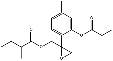 8,9-环氧-3-异丁酰-10-(2-甲基丁酰)百里草酚 结构式