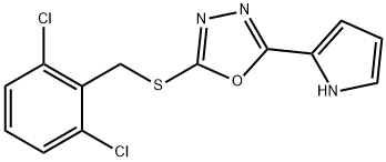 2-((2,6-二氯苄基)硫基)-5-(1H-吡咯-2-基)-1,3,4-恶二唑 结构式