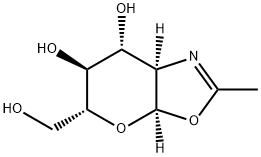 2-Methyl-(1,2-dideoxy-a-D-glucopyrano)-[2,1-d]-2-oxazoline 结构式