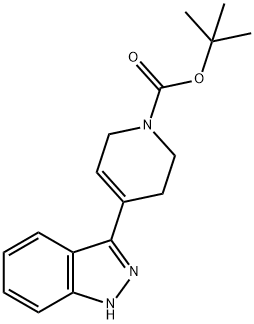 4-(1H-吲唑-3-基)-5,6-二氢吡啶-1(2H)-甲酸叔丁酯 结构式