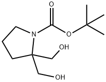 1-PYRROLIDINECARBOXYLIC ACID, 2,2-BIS(HYDROXYMETHYL)-, 1,1-DIMETHYLETHYL ESTER 结构式