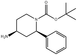 1-Piperidinecarboxylic acid, 4-amino-2-phenyl-, 1,1-dimethylethyl ester, (2R,4S)- 结构式