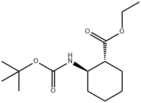 (1R,2R)-ethyl 2-(tert-butoxycarbonyl)cyclohexanecarboxylate 结构式