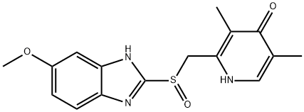 4(1H)-Pyridinone, 2-[[(6-methoxy-1H-benzimidazol-2-yl)sulfinyl]methyl]-3,5-dimethyl- 结构式