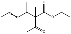 4-Hexenoic acid, 2-acetyl-2,3-dimethyl-, ethyl ester, (E)- (stereoisom er 2) 结构式