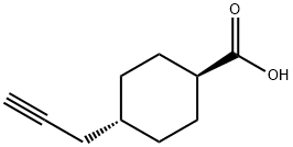 反式-4-(丙-2-炔-1-基)环己烷甲酸 结构式