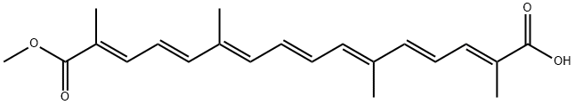 8,8'-Diapo-ψ,ψ-carotene-8,8'-dioic acid 8-methyl ester 结构式