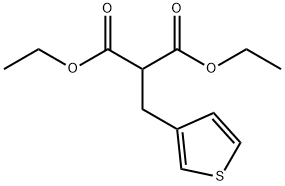 Propanedioic acid, 2-(3-thienylmethyl)-, 1,3-diethyl ester 结构式