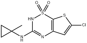 8-chloro-N-(1-methylcyclopropyl)-2,2-dioxo-2$l^{6},9-dithia-3,5-diazab icyclo[4.3.0]nona-3,7,10-trien-4-amine 结构式