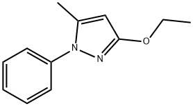 1H-吡唑，3-乙氧基-5-甲基-1-苯基-（9CI） 结构式