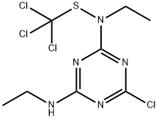 1,1,1-TRICHLORO-N-(4-CHLORO-6-(ETHYLAMINO)-S-*) 结构式