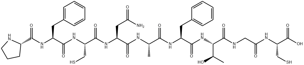 PRO-PHE-CYS-ASN-ALA-PHE-THR-GLY-CYS(DISULFIDE BRIDGE CYS3-CYS9) 结构式