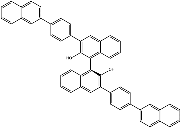 S-3,3'-BIS[4-(2-NAPHTHALENYL)PHENYL]-1,1'-BINAPHTHALENE]-2,2'-DIOL 结构式