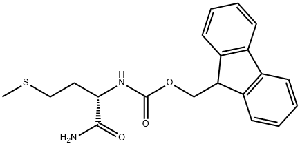 Carbamic acid, N-[(1S)-1-(aminocarbonyl)-3-(methylthio)propyl]-, 9H-fluoren-9-ylmethyl ester 结构式