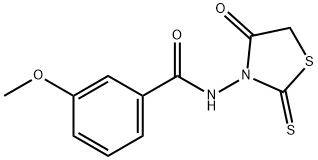 Benzamide, 3-methoxy-N-(4-oxo-2-thioxo-3-thiazolidinyl)- 结构式