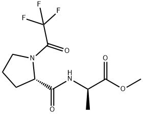 D-Alanine, N-1-(trifluoroacetyl)-L-prolyl-, methyl ester 结构式