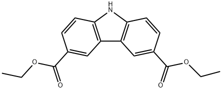 9H-咔唑-3,6-二羧酸二乙酯 结构式